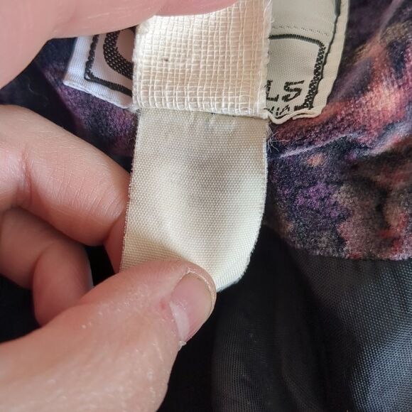 Vintage 1970s Floral Velour Blazer Jacket Womens Size Large - Picture 7 of 7